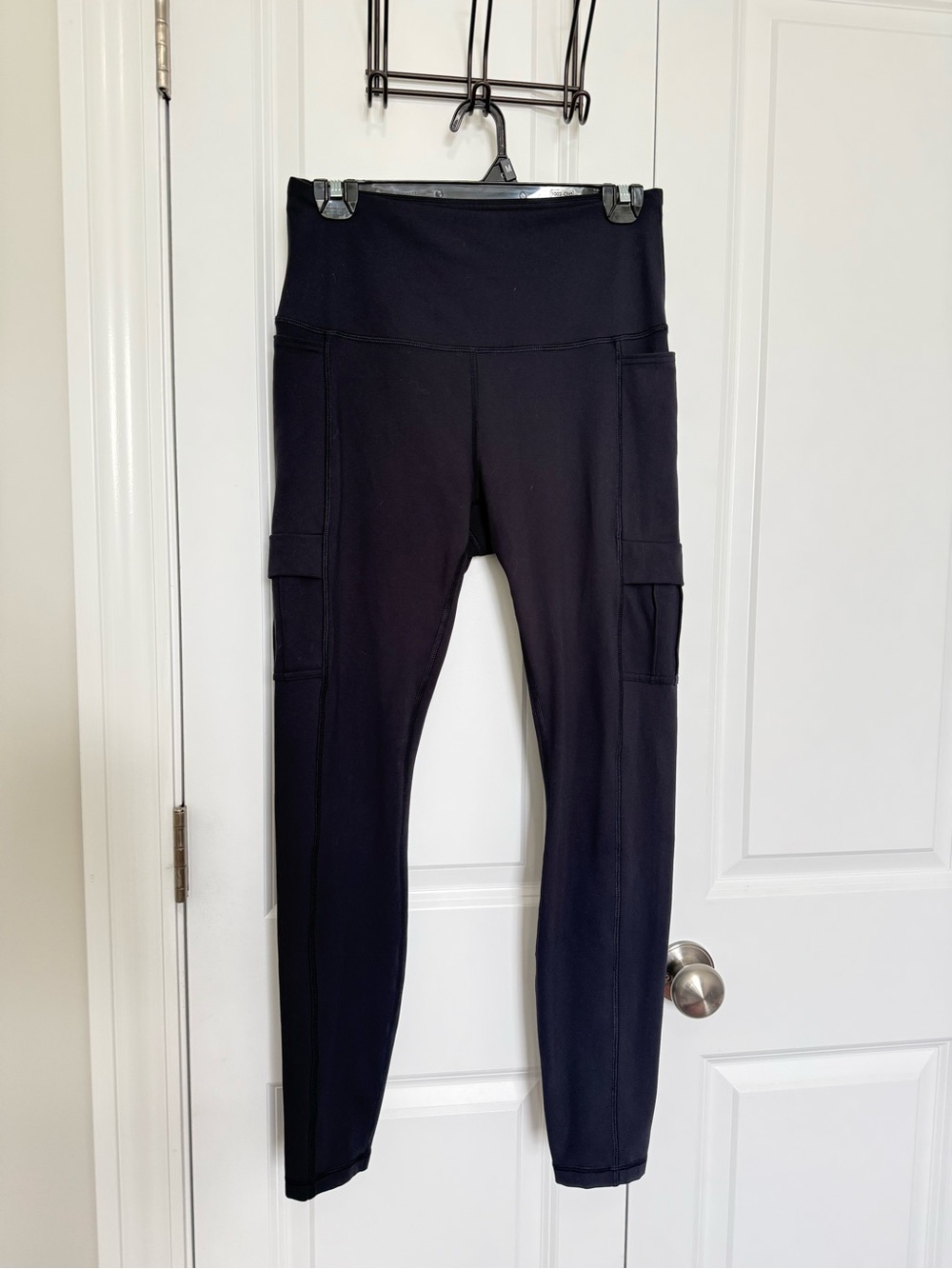 Avalanche Black High-Waist Cargo Leggings